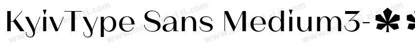 KyivType Sans Medium3字体转换